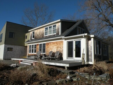 The back of the home is private and...