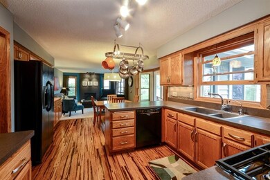 Open and inviting kitchen and dining area
