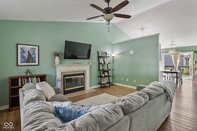 great size family room with vaulted ceilings