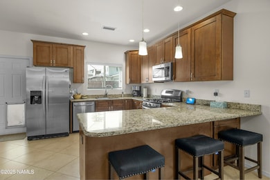 Eat-In Kitchen with Cherry Cabinets
