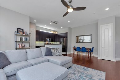 Living space open to the dining area