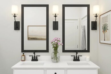 Primary bath with dual sinks