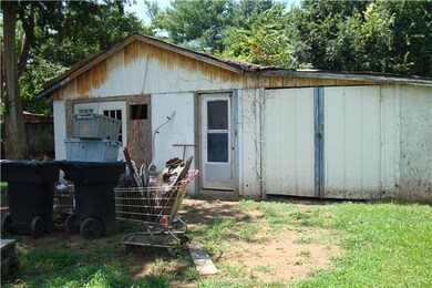 Storage shed in back yard.