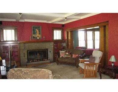 Living Room. Beautiful beamed ceiling, columns and