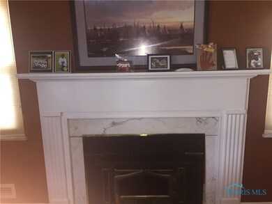 Beautiful wood burning fireplace.