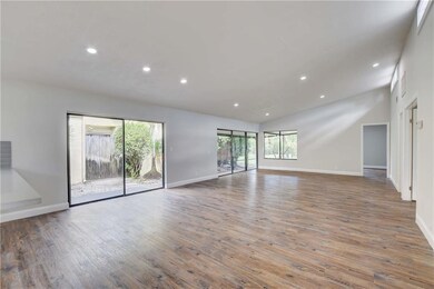 Living room and dining room