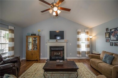 Gas log fireplace