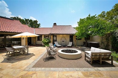 Your view after entering the courtyard