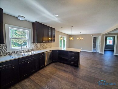 Kitchen looking at dining room