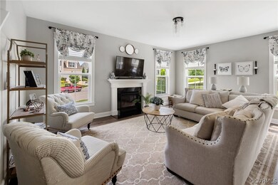 Spacious and open family room/kitchen.