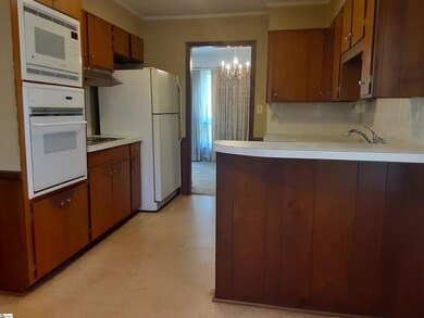 View from the kitchen toward the dining area.