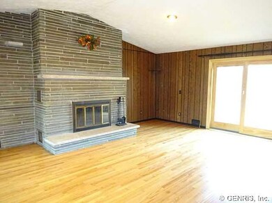 Great Room Great room with cathedral ceiling and b