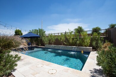 Swimming Pool - travertine surrounds