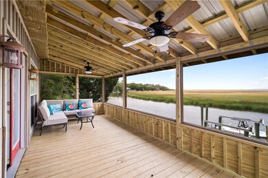 You can watch dolphins play from the screened porc