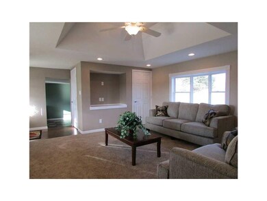 Living Room. Living room with bow window and built