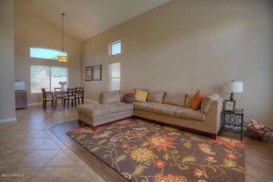 Living Room With Vaulted Ceilings