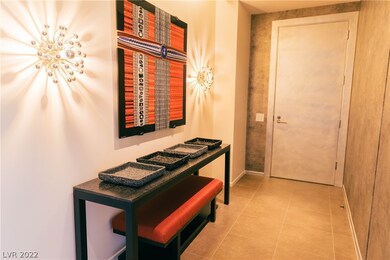 Entryway hall facing front door.