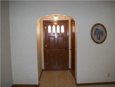 Front entry door with tile floor