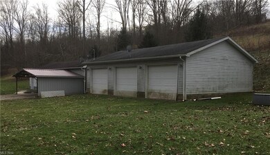 This detached garage has heat, electricity and wat