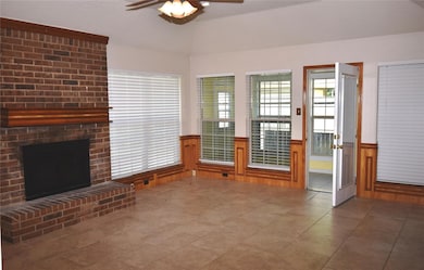 Family room looking onto the sunroom/mudroom leadi