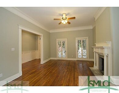 Living Room. The double doors leading to the front