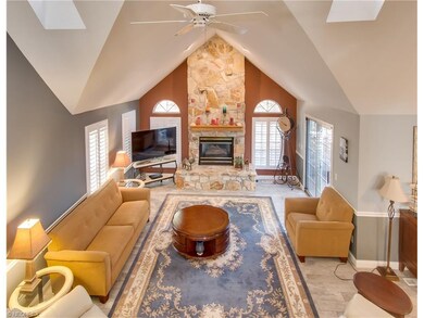 A view from upstairs.  Note the skylights.