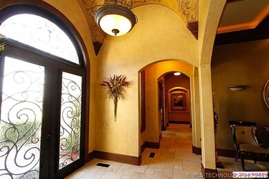 Elegant entry with groin vaults and hand painted c