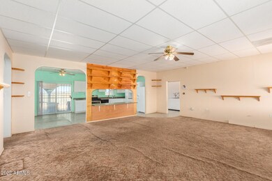 Great Room's view to kitchen/dining