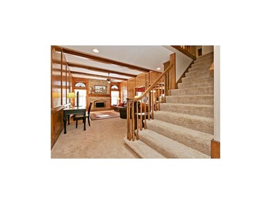 Entry with extra wide staircase