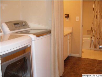 Laundry closet will accommodate full size washer a
