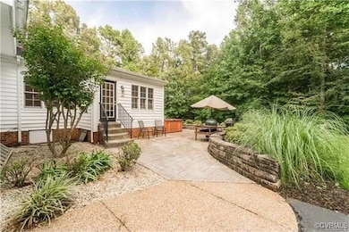 View of patio featuring entry steps