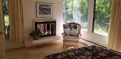Master fireplace and corner window