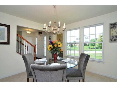 Dining Room. The dining room offers large windows 