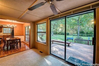 Awh the view off the sunroom & dining