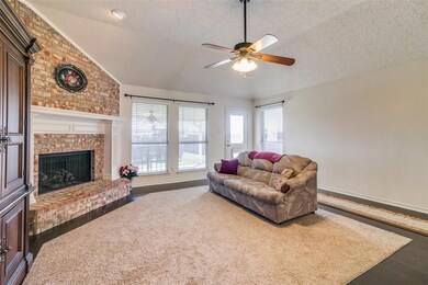 Beautiful Living Room with Gorgeous Brick Fireplace