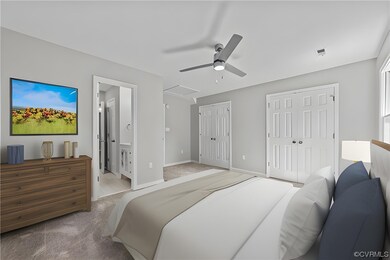 Virtually Staged upstairs bedroom