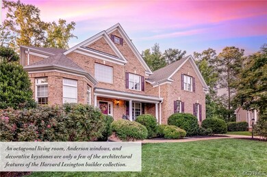 An octagonal living room, Anderson windows, and de