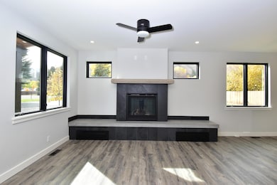 Living Room with Custom Fireplace