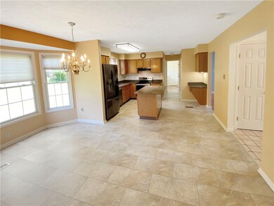 Large kitchen with brand new flooring