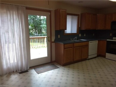 Easy access to the deck from the eat in kitchen.