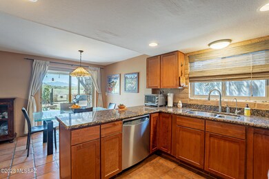 Kitchen with granite slab