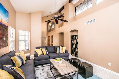 ceiling fan in LR