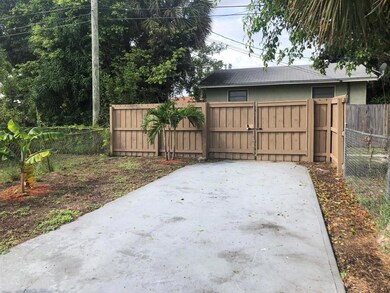 Driveway at the back of the house