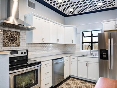 Custom touches include, subway style pattering, an