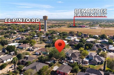 Aerial view of residential area
