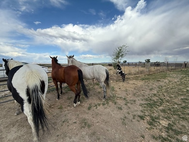 Stable featuring a view of countryside