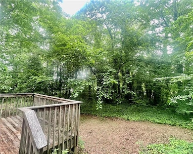 View of yard with a deck