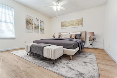 Virtually staged Primary bedroom