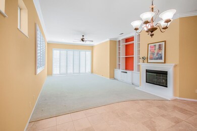 Living room with fireplace
