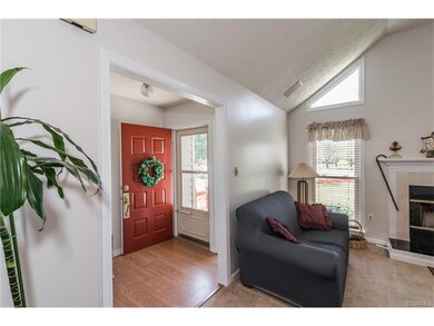 Foyer entryway with laminate flooring